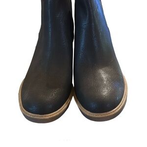 Women's Black Ankle Booties with Contrast Trim